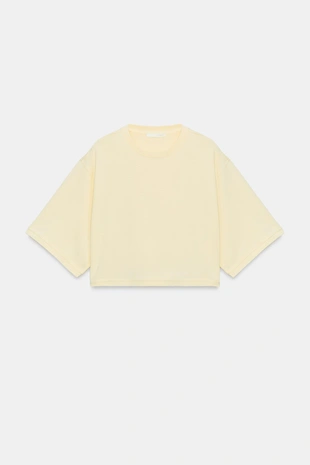 Укороченная футболка оверсайз