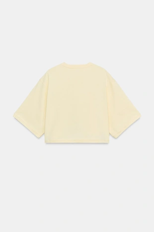 Укороченная футболка оверсайз- Заказать в России