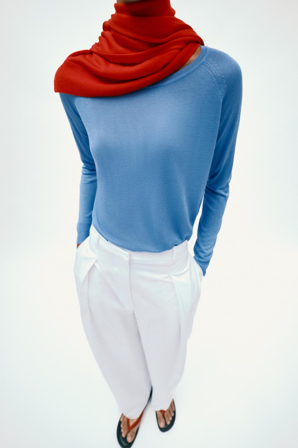 БАЗОВЫЙ СВИТЕР ИЗ ТОНКОГО ТРИКОТАЖА