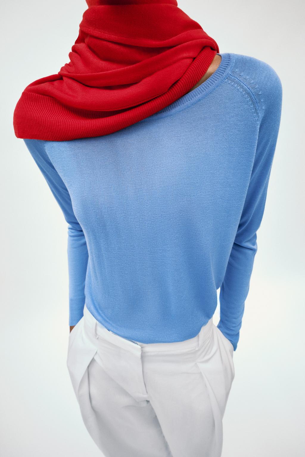 БАЗОВЫЙ СВИТЕР ИЗ ТОНКОГО ТРИКОТАЖА