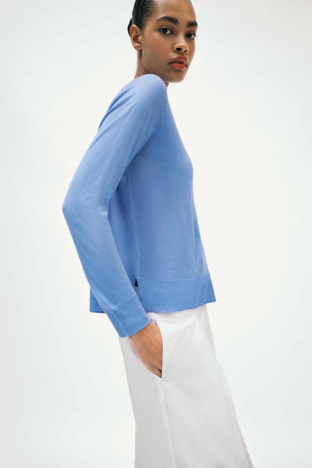 БАЗОВЫЙ СВИТЕР ИЗ ТОНКОГО ТРИКОТАЖА