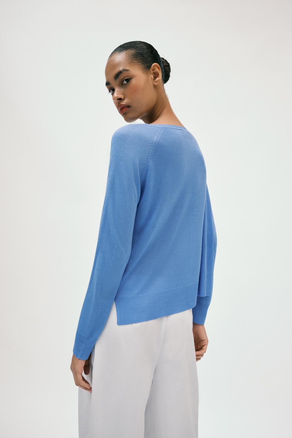 БАЗОВЫЙ СВИТЕР ИЗ ТОНКОГО ТРИКОТАЖА