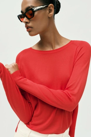 Купить Zara Базовый свитер из тонкого трикотажа