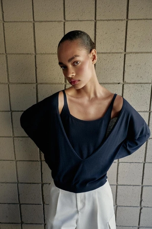 Двуслойный джемпер- Заказать в России