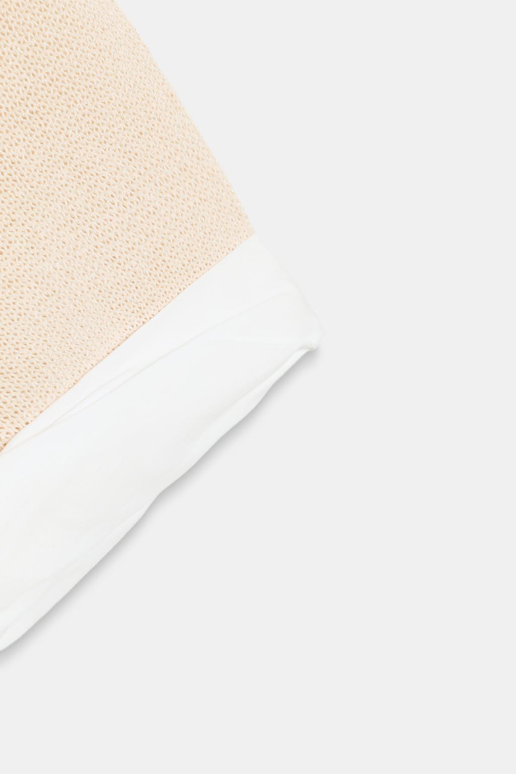 СВИТЕР С КОНТРАСТНЫМИ РУКАВАМИ