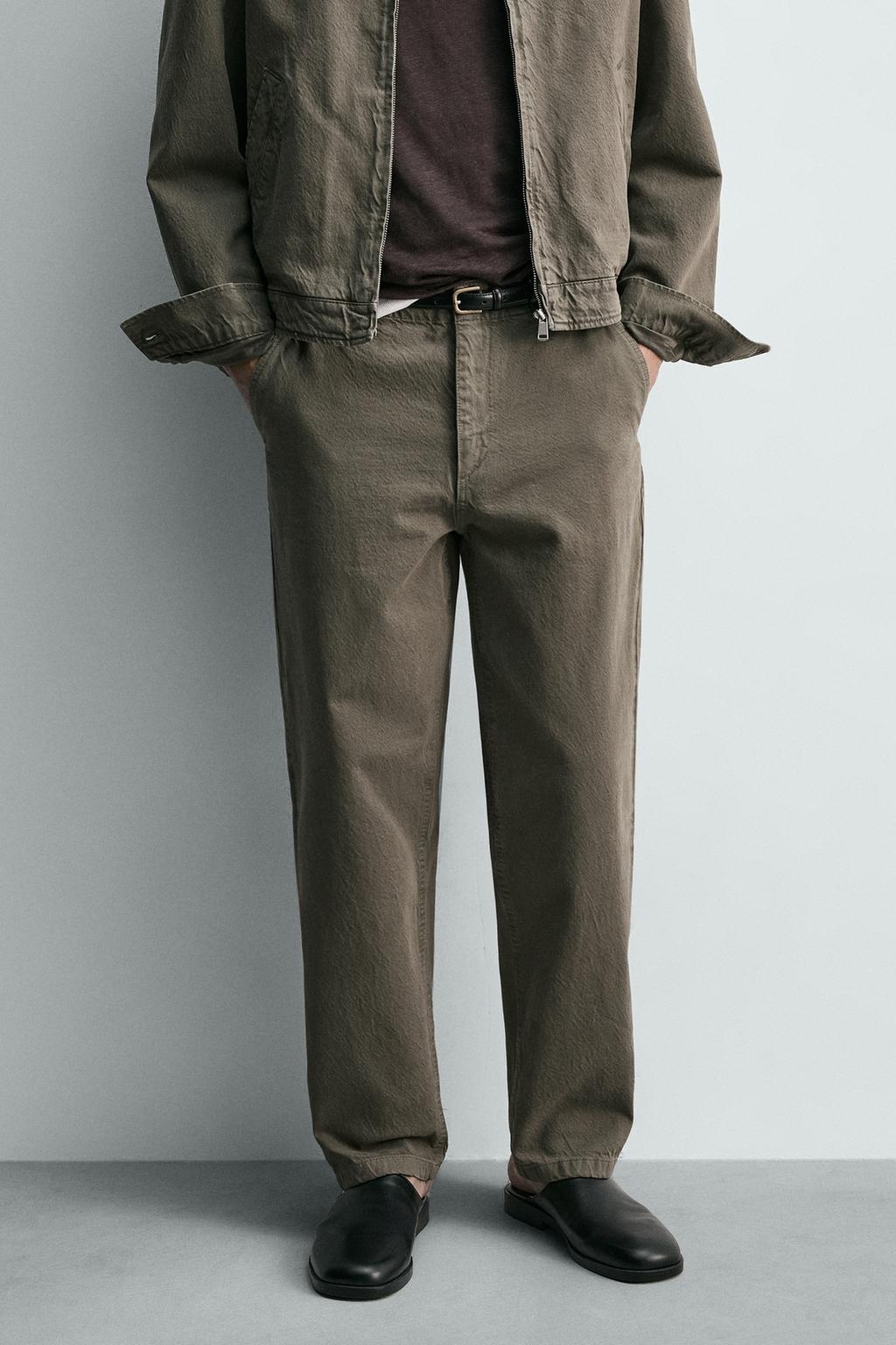 БРЮКИ RELAXED FIT С ЭФФЕКТОМ ПОТЕРТОСТИ