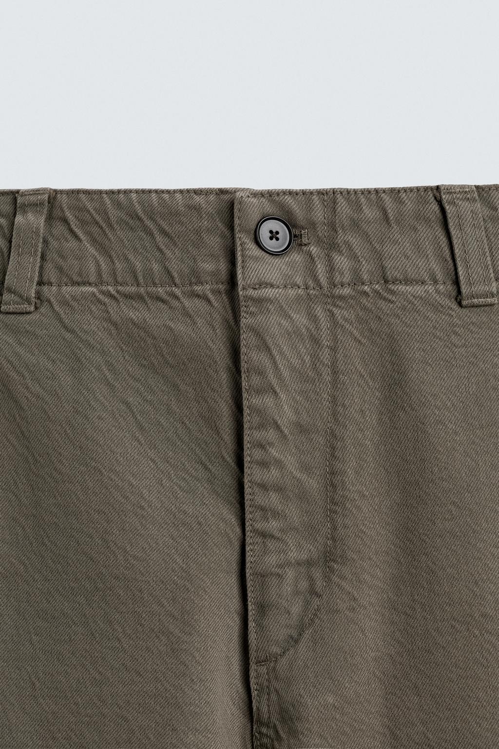 БРЮКИ RELAXED FIT С ЭФФЕКТОМ ПОТЕРТОСТИ