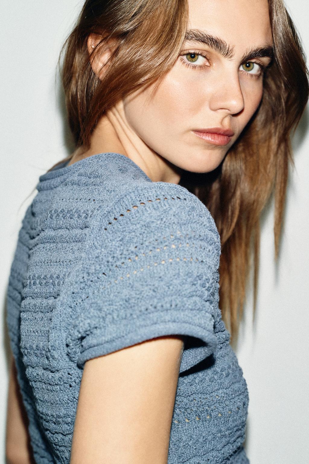 АЖУРНЫЙ ТРИКОТАЖНЫЙ ТОП