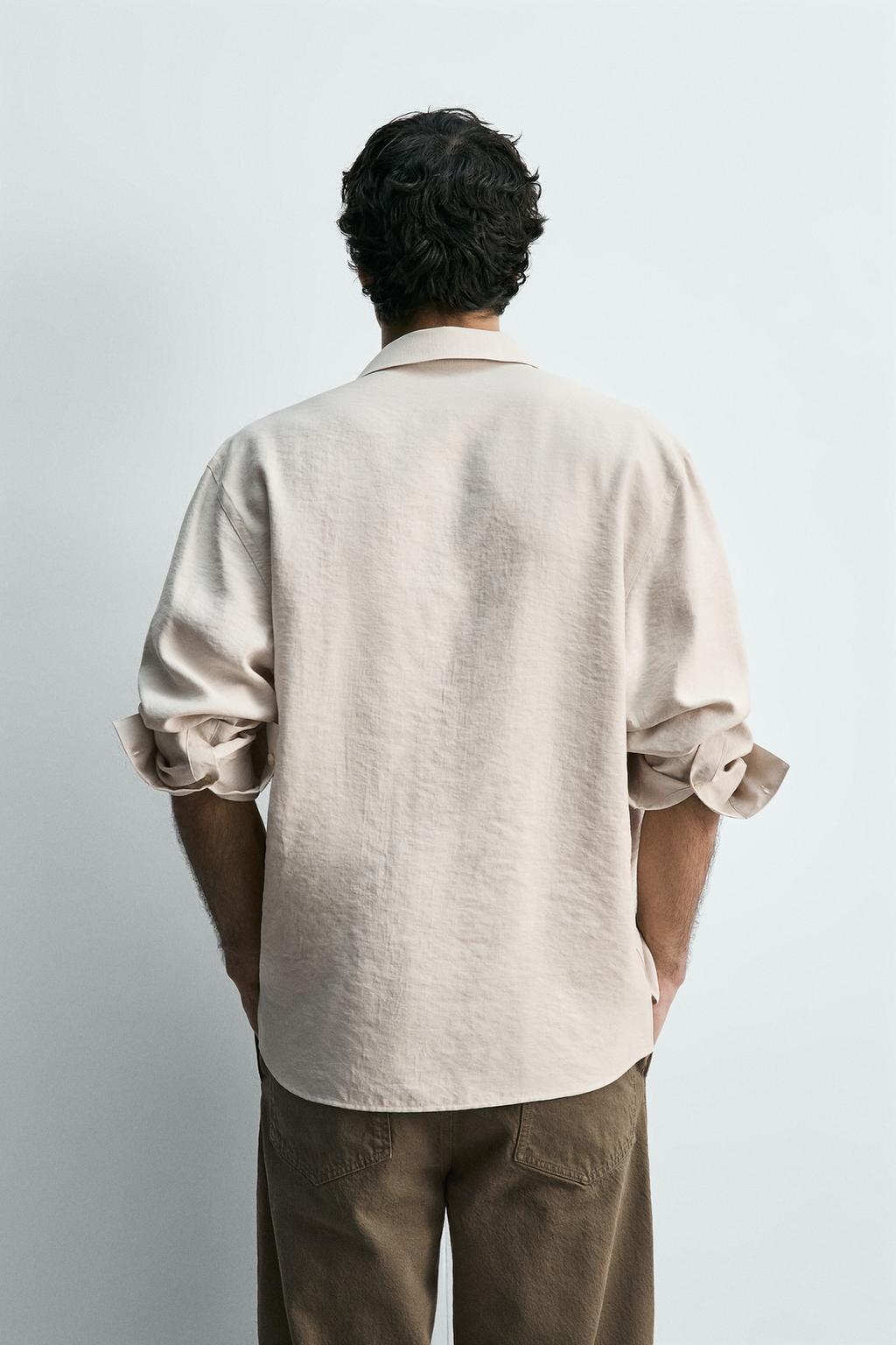 РУБАШКА СТРУЯЩЕГОСЯ ПОКРОЯ ИЗ СМЕСОВОГО МОДАЛА