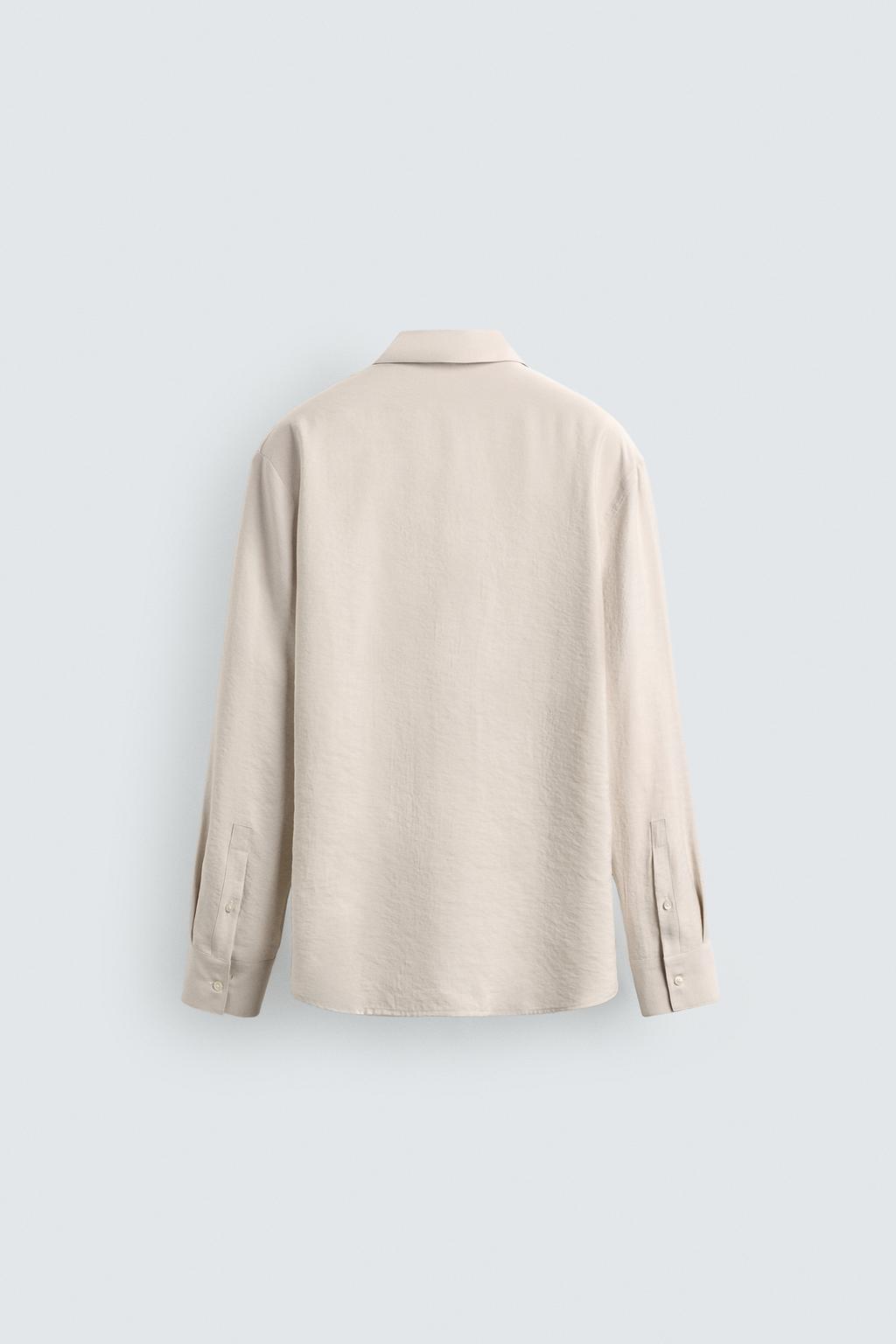 РУБАШКА СТРУЯЩЕГОСЯ ПОКРОЯ ИЗ СМЕСОВОГО МОДАЛА