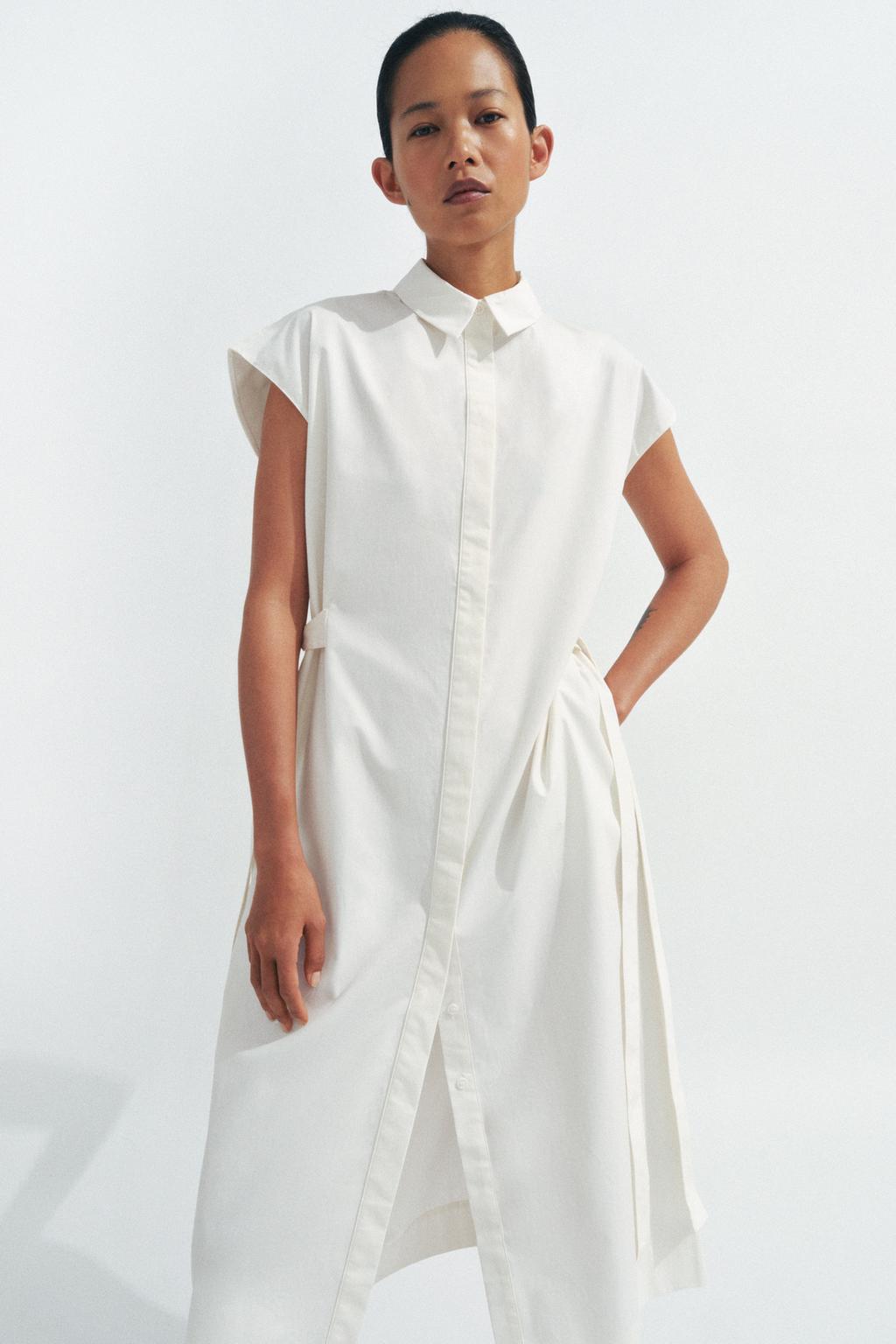 ПЛАТЬЕ-РУБАШКА С ЗАВЯЗКАМИ — ZW COLLECTION