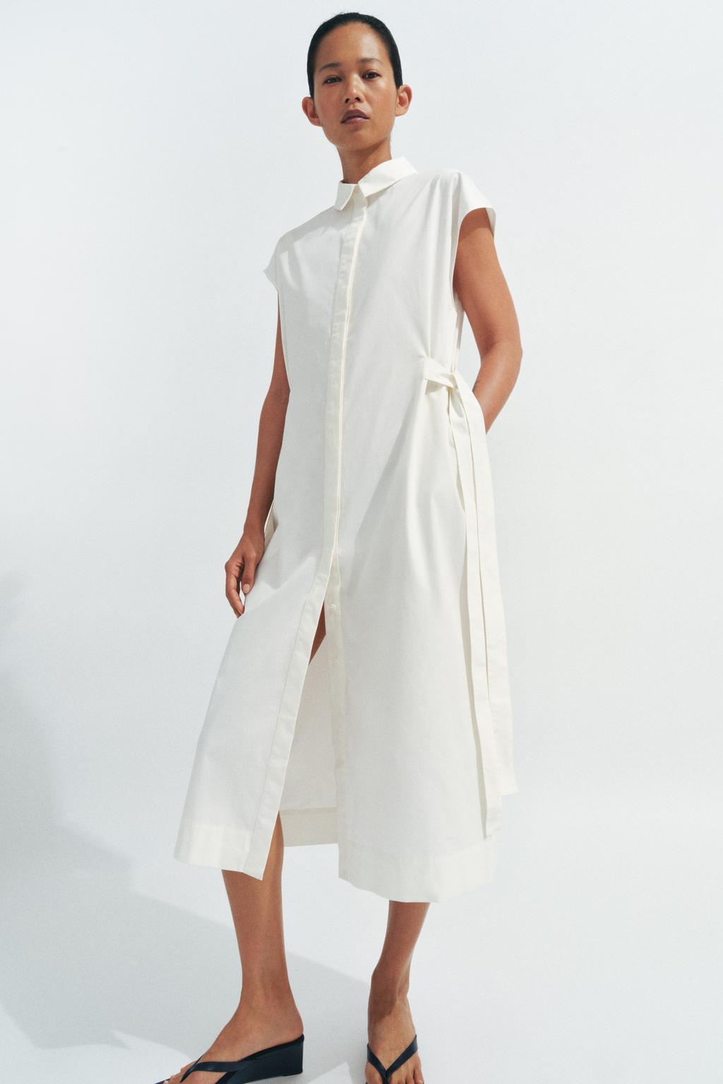 ПЛАТЬЕ-РУБАШКА С ЗАВЯЗКАМИ — ZW COLLECTION