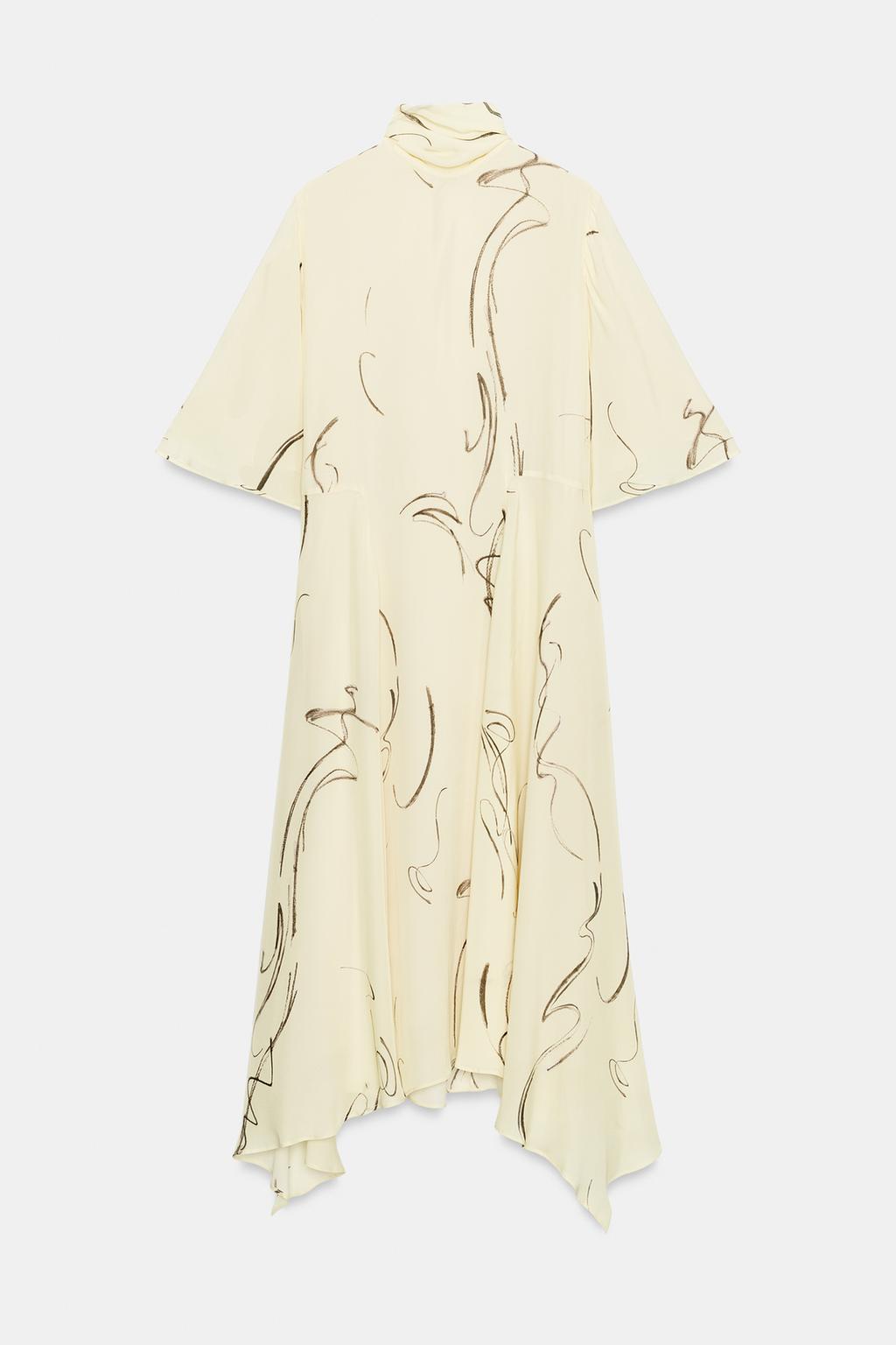 ПЛАТЬЕ С ПРИНТОМ И ЗАВЯЗКАМИ — ZW COLLECTION