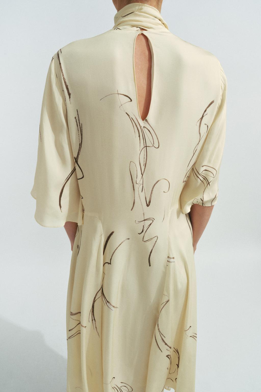 ПЛАТЬЕ С ПРИНТОМ И ЗАВЯЗКАМИ — ZW COLLECTION