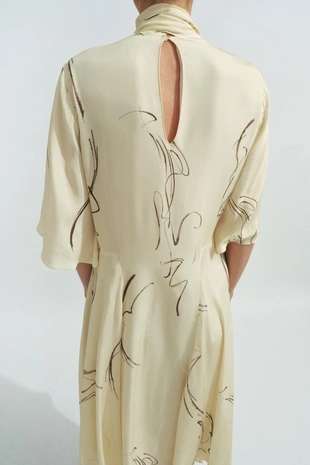 Платье с принтом и завязками — Zw Collection- Заказать в России