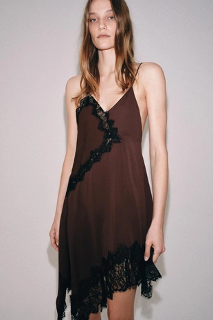 Асимметричное кружевное платье- Заказать в России