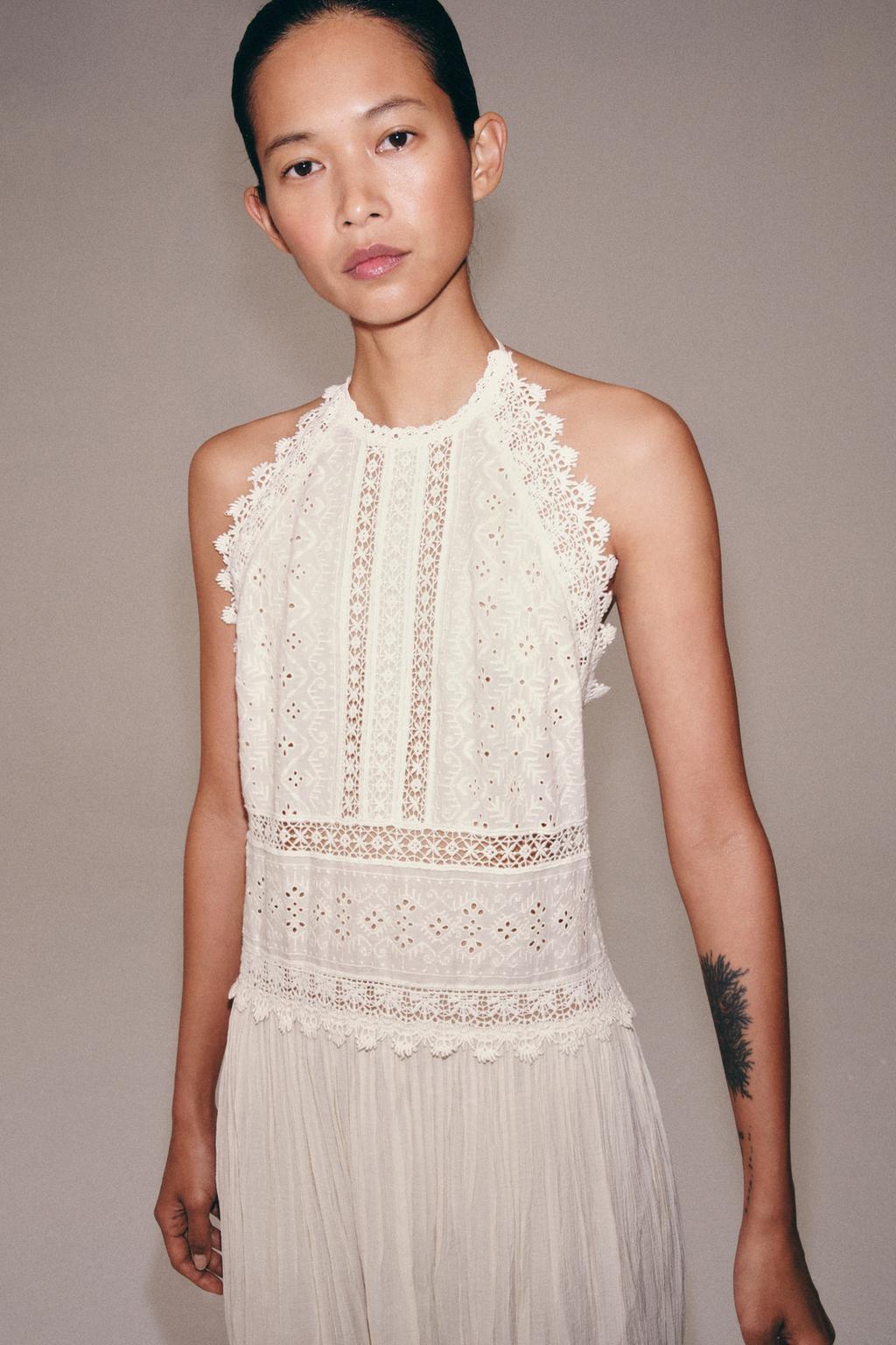 ПЛАТЬЕ МИДИ С КРУЖЕВОМ — ZW COLLECTION