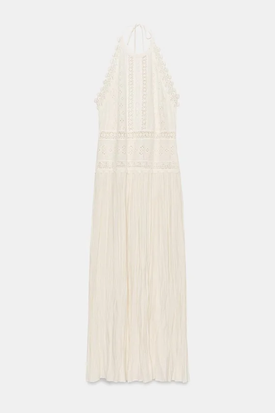 ПЛАТЬЕ МИДИ С КРУЖЕВОМ — коллекция Zara «ZW»
