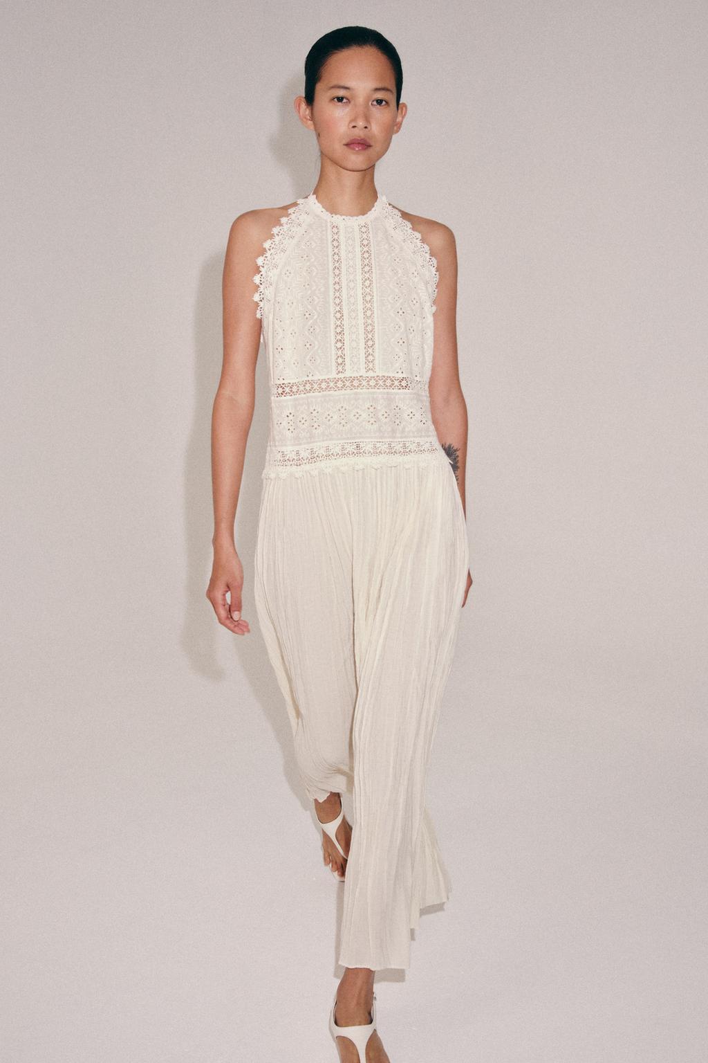 ПЛАТЬЕ МИДИ С КРУЖЕВОМ — ZW COLLECTION