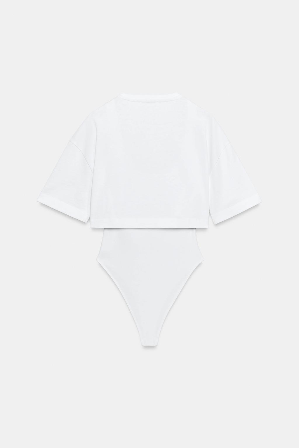 КОМБИНИРОВАННОЕ БОДИ С УКОРОЧЕННЫМ ТОПОМ