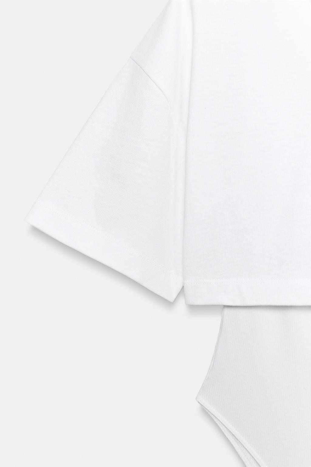 КОМБИНИРОВАННОЕ БОДИ С УКОРОЧЕННЫМ ТОПОМ