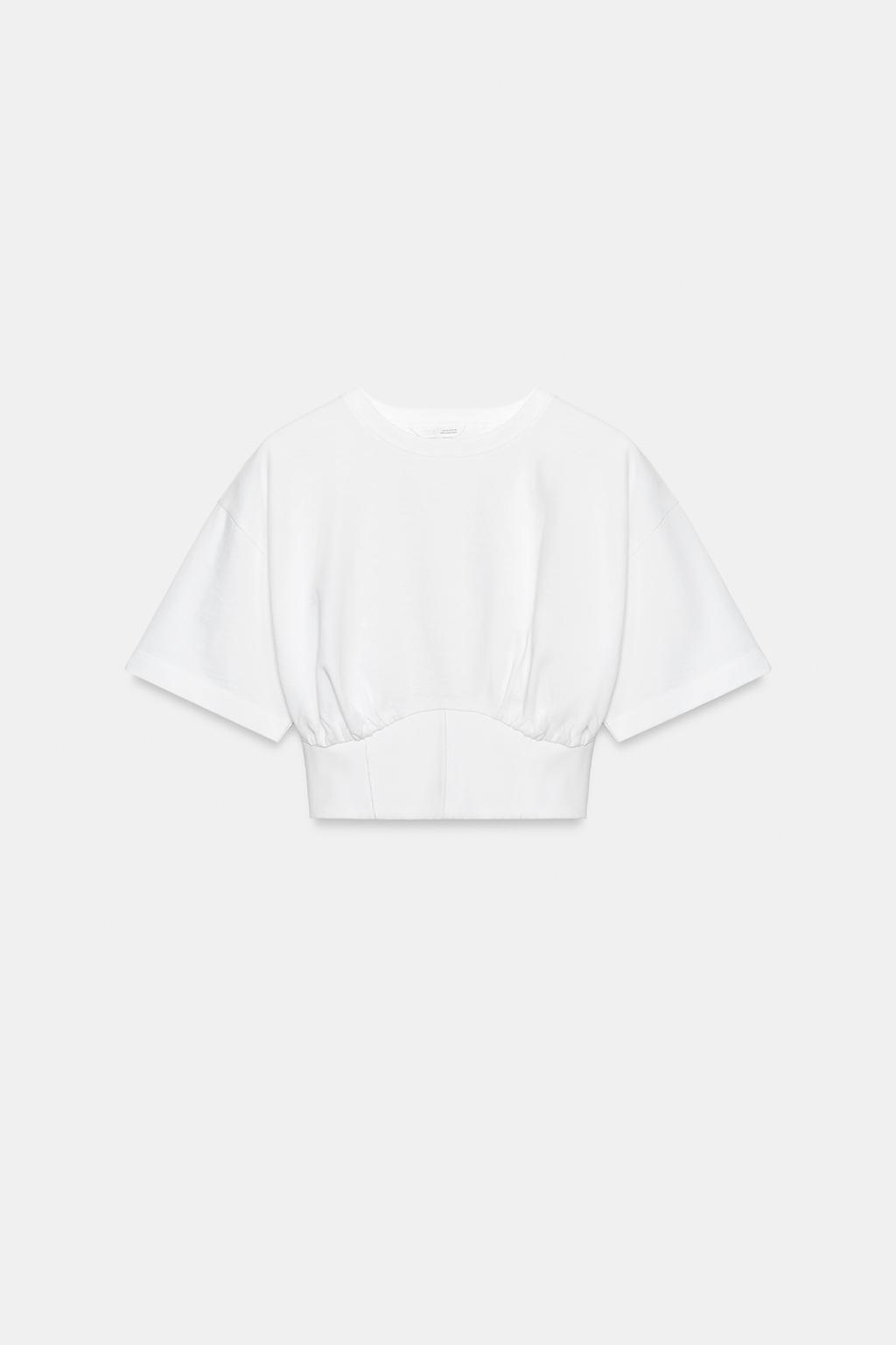 УКОРОЧЕННАЯ ФУТБОЛКА С КОРОТКИМИ РУКАВАМИ