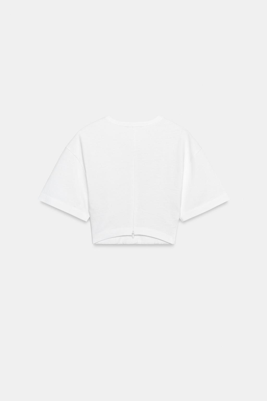 УКОРОЧЕННАЯ ФУТБОЛКА С КОРОТКИМИ РУКАВАМИ