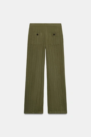 Прямые брюки с декоративными швами