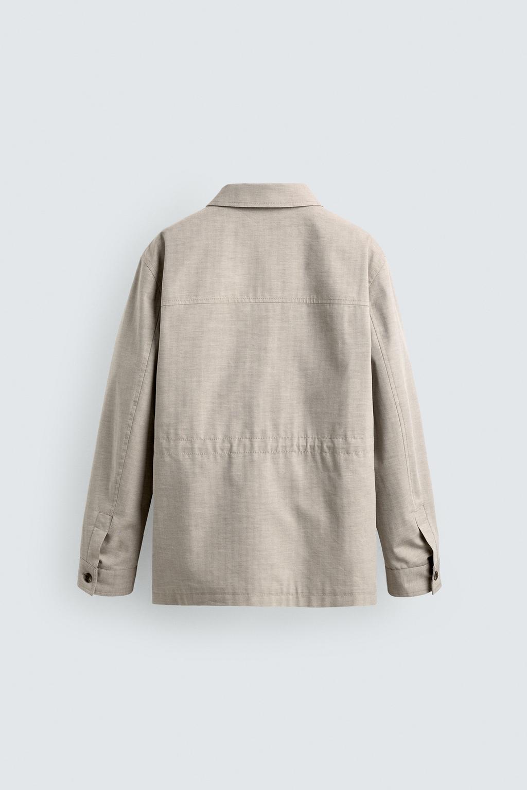 КУРТКА КЛАССИЧЕСКОГО КРОЯ ИЗ ТКАНИ В ЁЛОЧКУ