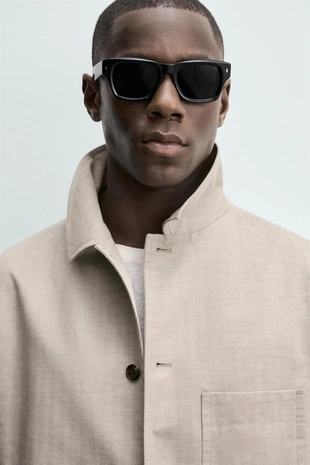 Куртка классического кроя из ткани в ёлочку- Заказать в России