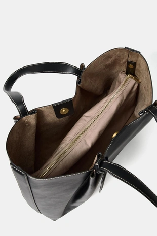 Сумка-шопер с защипами- Заказать в России