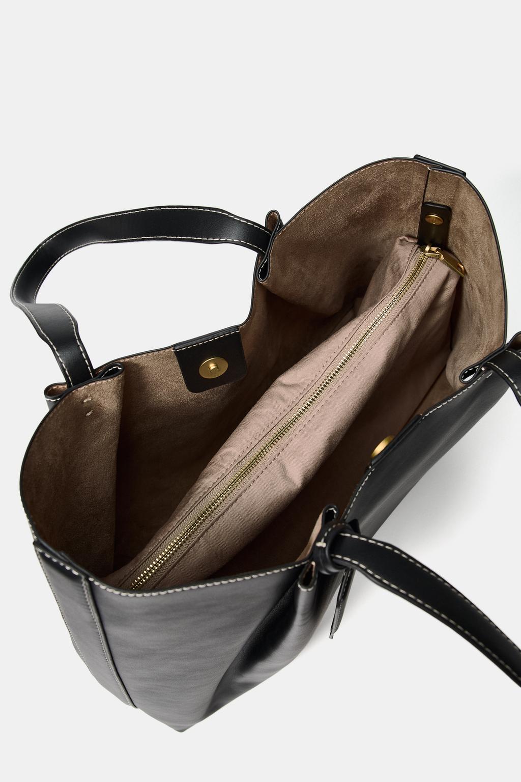 СУМКА-ШОПЕР С ЗАЩИПАМИ