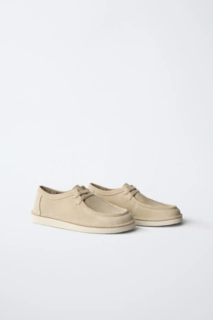 Кожаные туфли со шнуровкой- Заказать в России