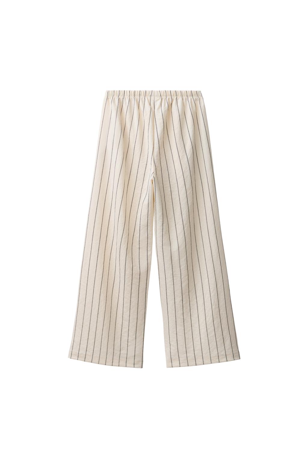 БРЮКИ WIDE LEG В ПОЛОСКУ В ПИЖАМНОМ СТИЛЕ