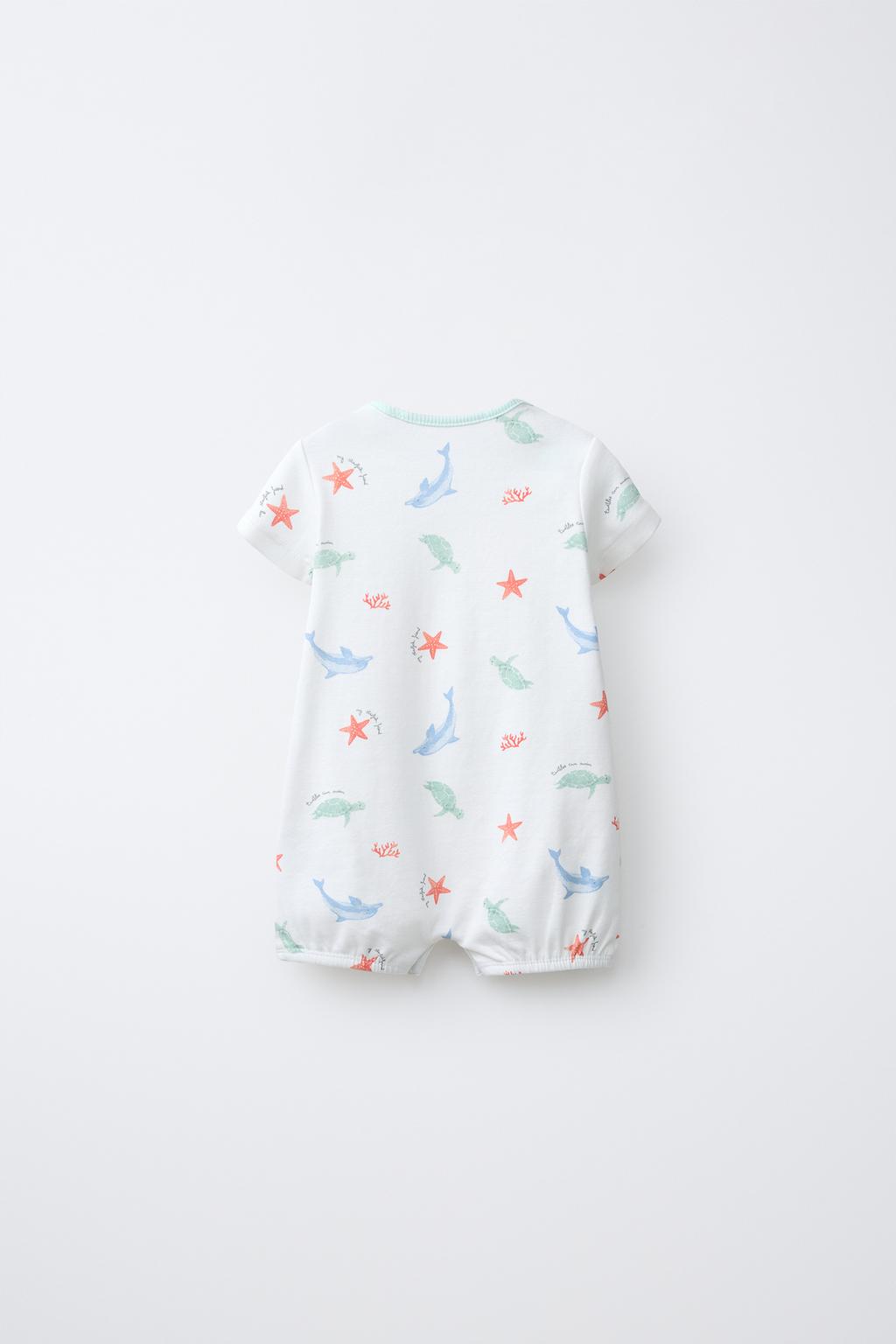 НАБОР ИЗ 2 КОМБИНЕЗОНОВ С МОРСКИМ ПРИНТОМ