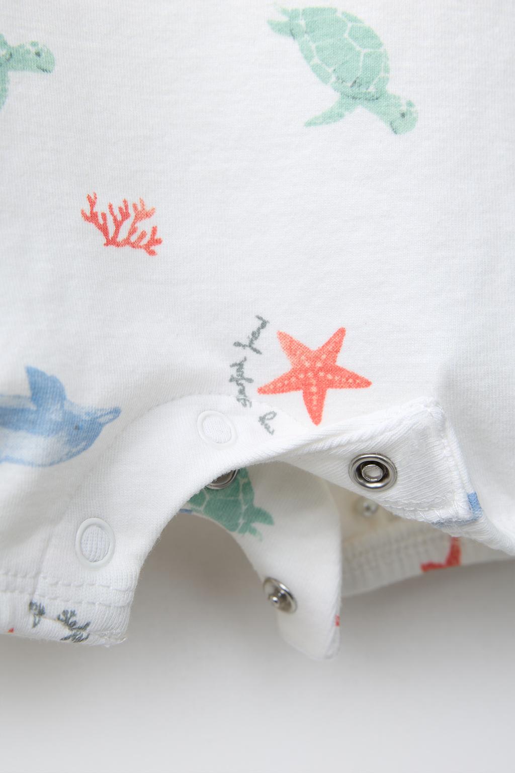 НАБОР ИЗ 2 КОМБИНЕЗОНОВ С МОРСКИМ ПРИНТОМ