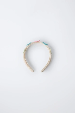 Ободок крючком с цветами- Заказать в России