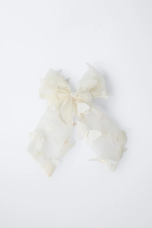 Заколка-резинка с бантом и бабочками- Заказать в России