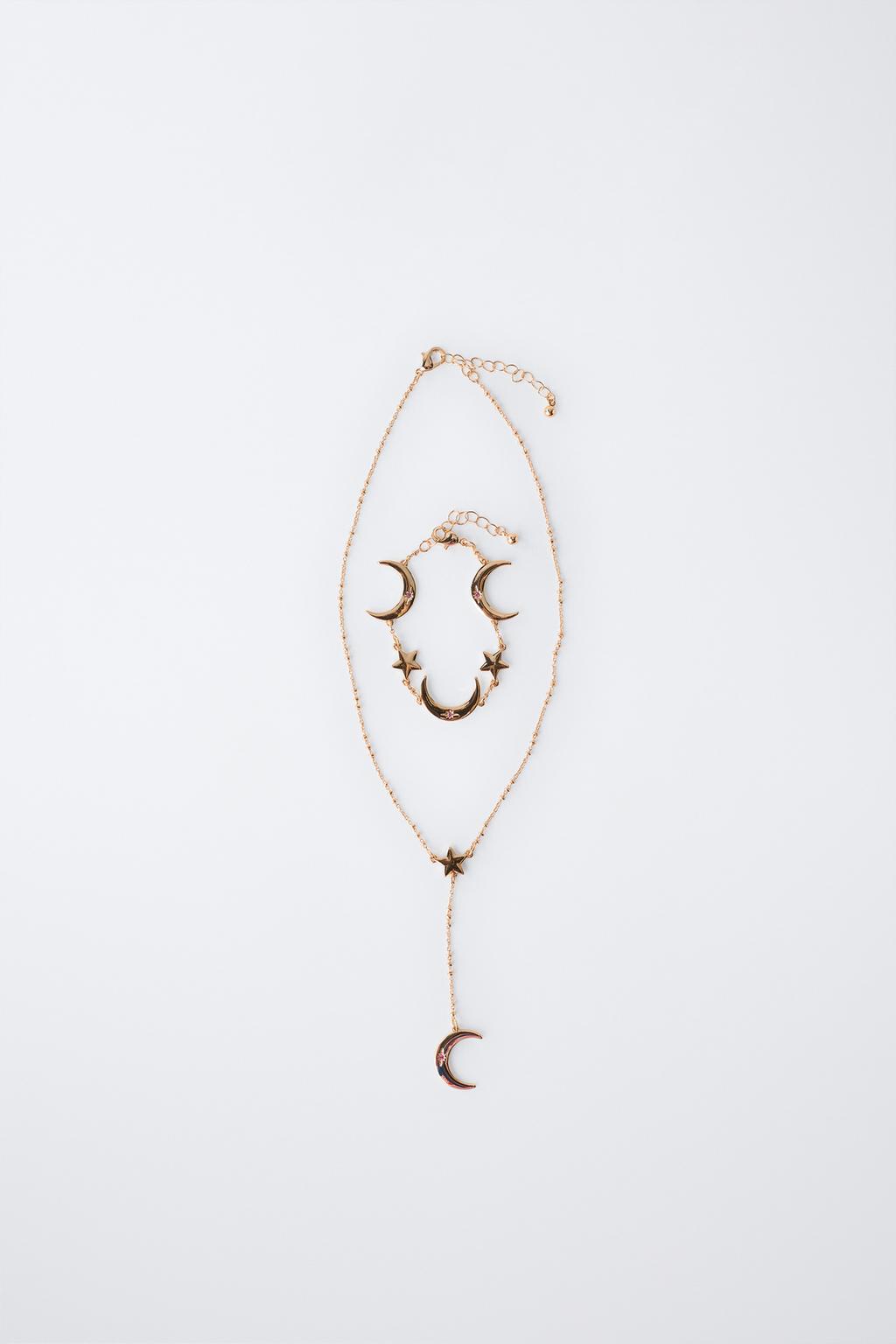 НАБОР ИЗ КОЛЬЕ И БРАСЛЕТА С ЛУНОЙ