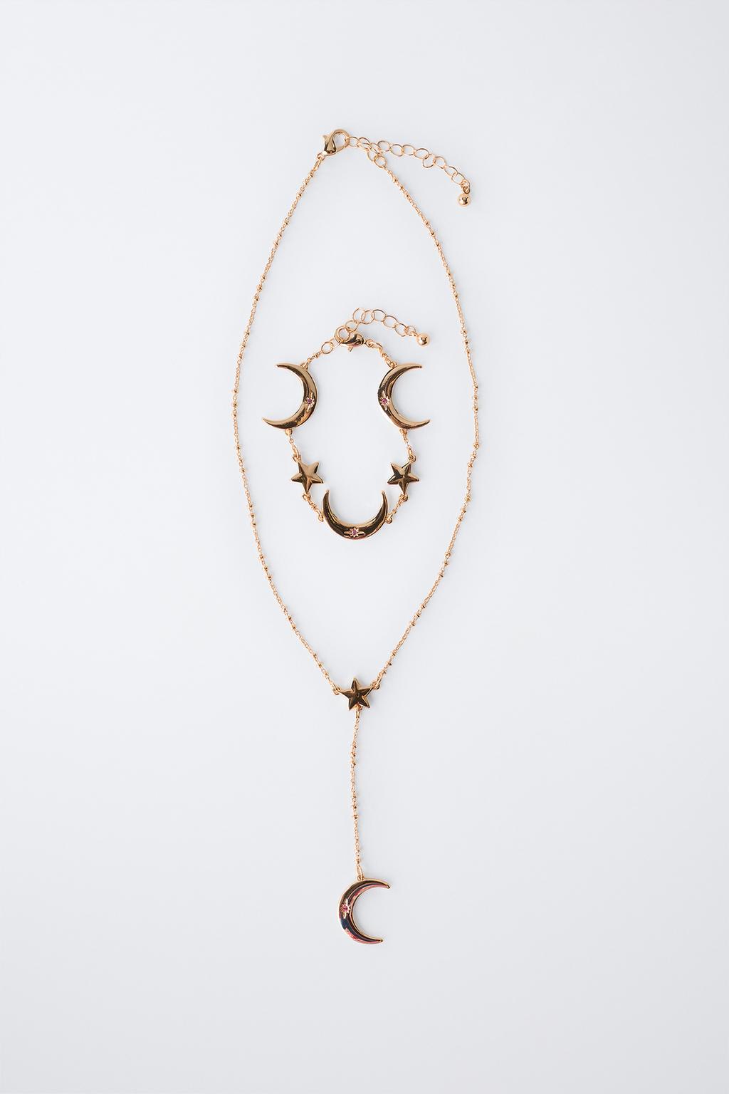 НАБОР ИЗ КОЛЬЕ И БРАСЛЕТА С ЛУНОЙ