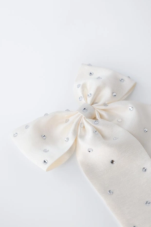 Резинка для волос с заколкой и бантом с украшениями- Заказать в России