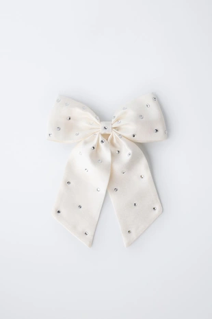 Резинка для волос с заколкой и бантом с украшениями- Заказать в России