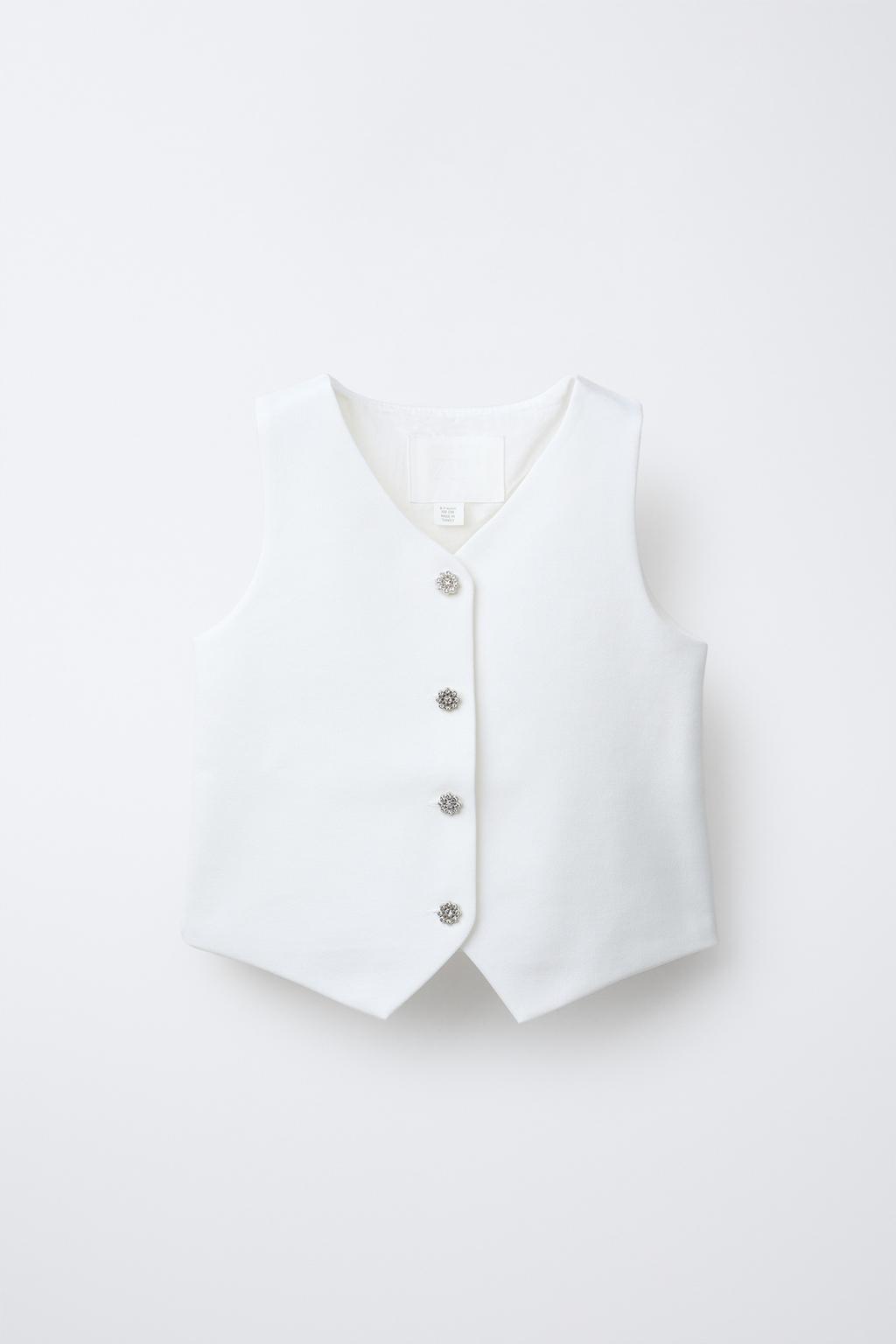 ЖИЛЕТ С ДЕКОРАТИВНЫМИ ПУГОВИЦАМИ