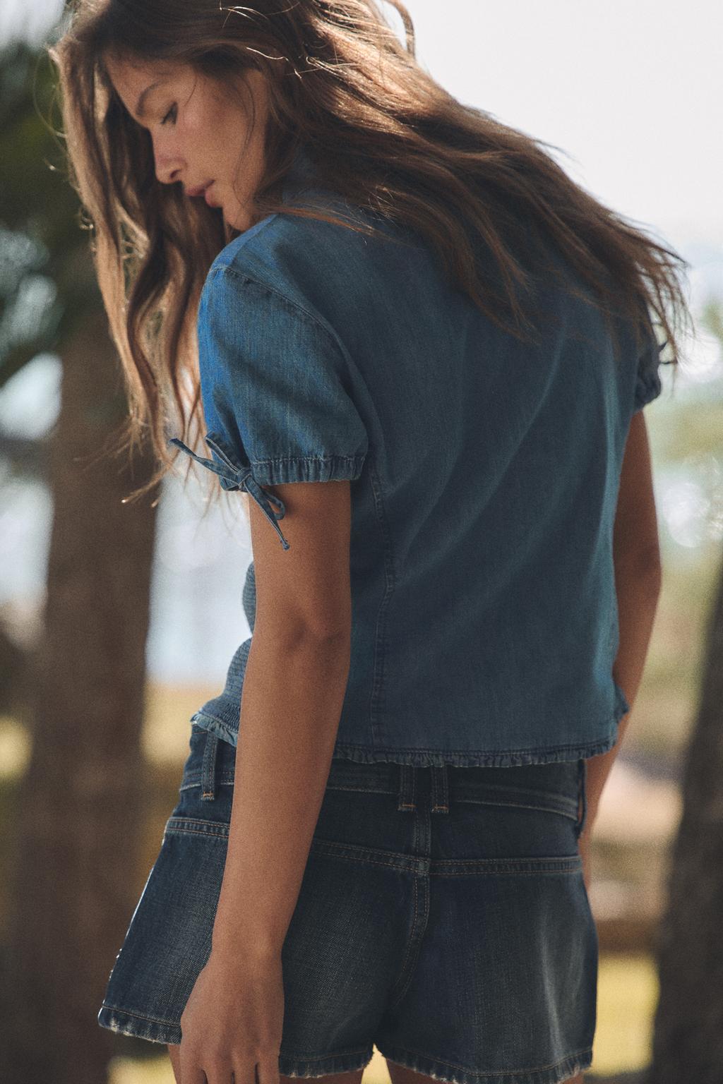 ДЖИНСОВАЯ РУБАШКА В РУБЧИК