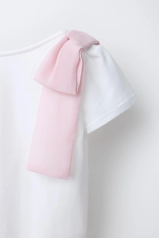 Боди с контрастными бантами- Заказать в России