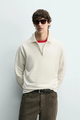 Толстовка поло на молнии