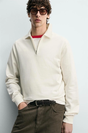 Толстовка поло на молнии- Заказать в России