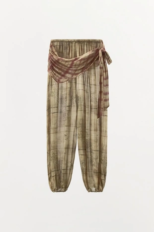 Брюки-шары с принтом «платок»- Заказать в России