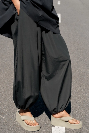 Нейлоновые брюки-бомберы