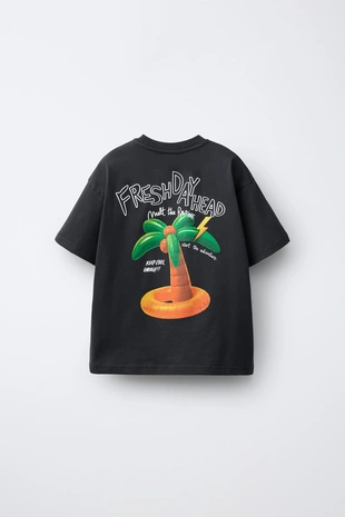 Футболка с принтом «пальма»- Заказать в России